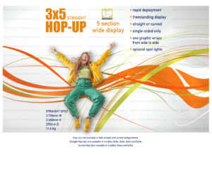 3x5 Straight Hop-up Impact Pop Up