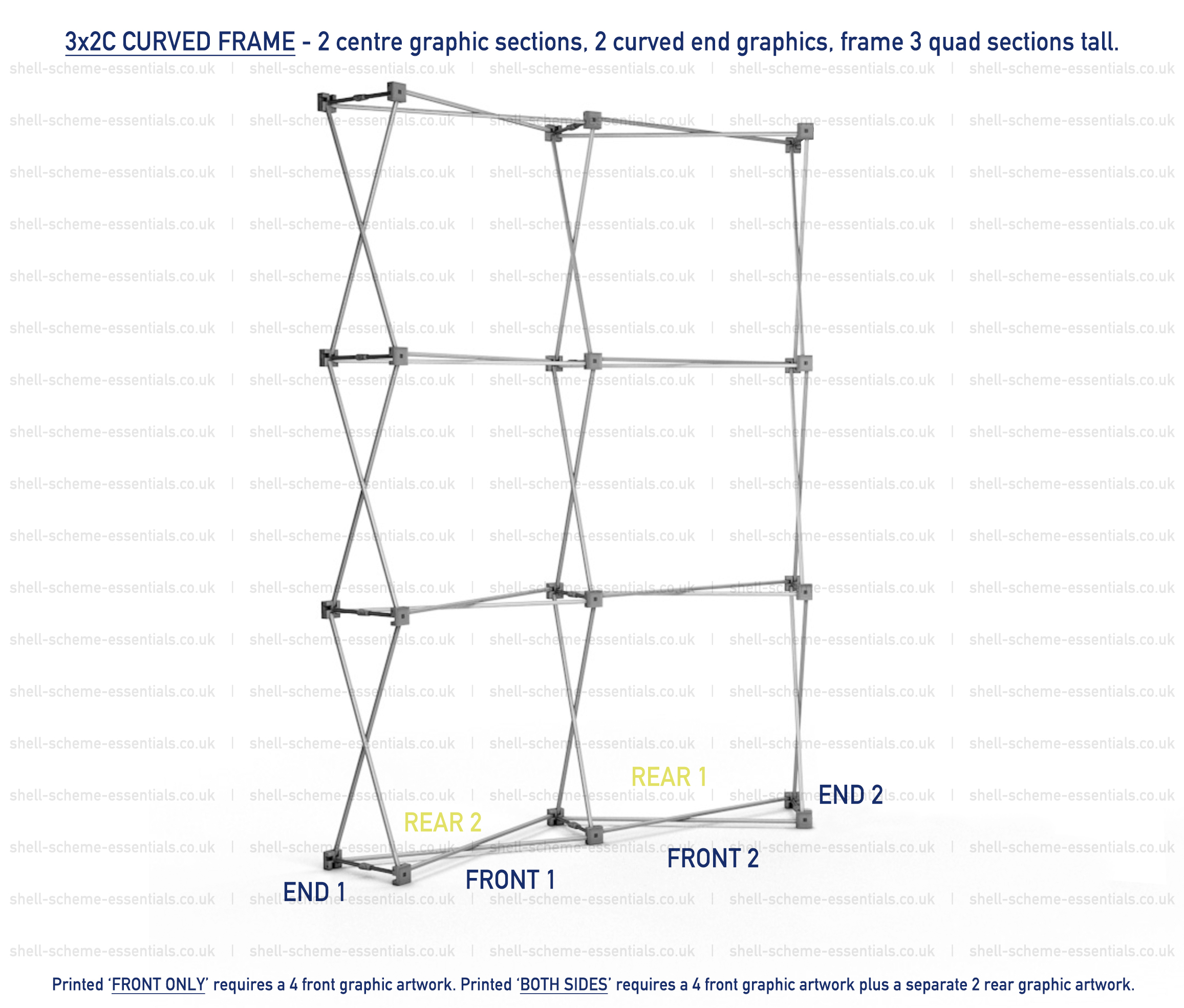 3x2 Curved Impact Pop-up Frame
