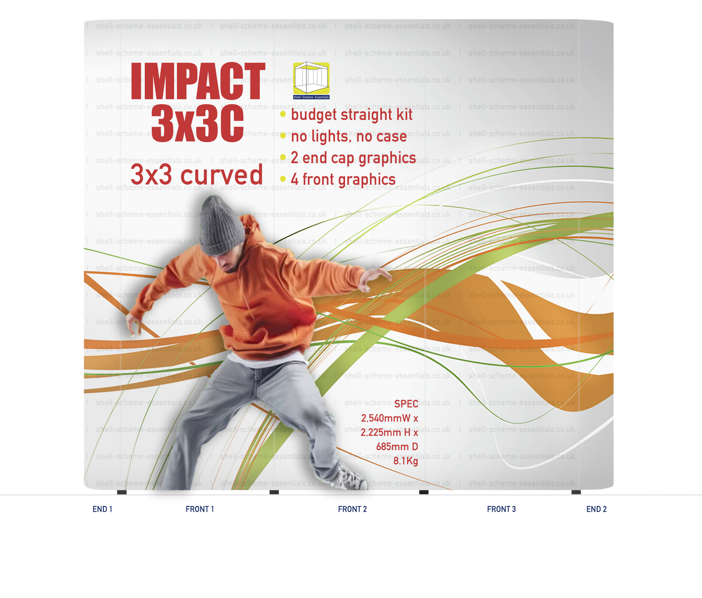 Curved Impact Popup Stand