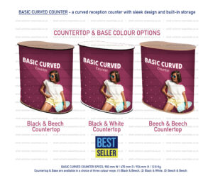 Basics Curved Portable Display Counter