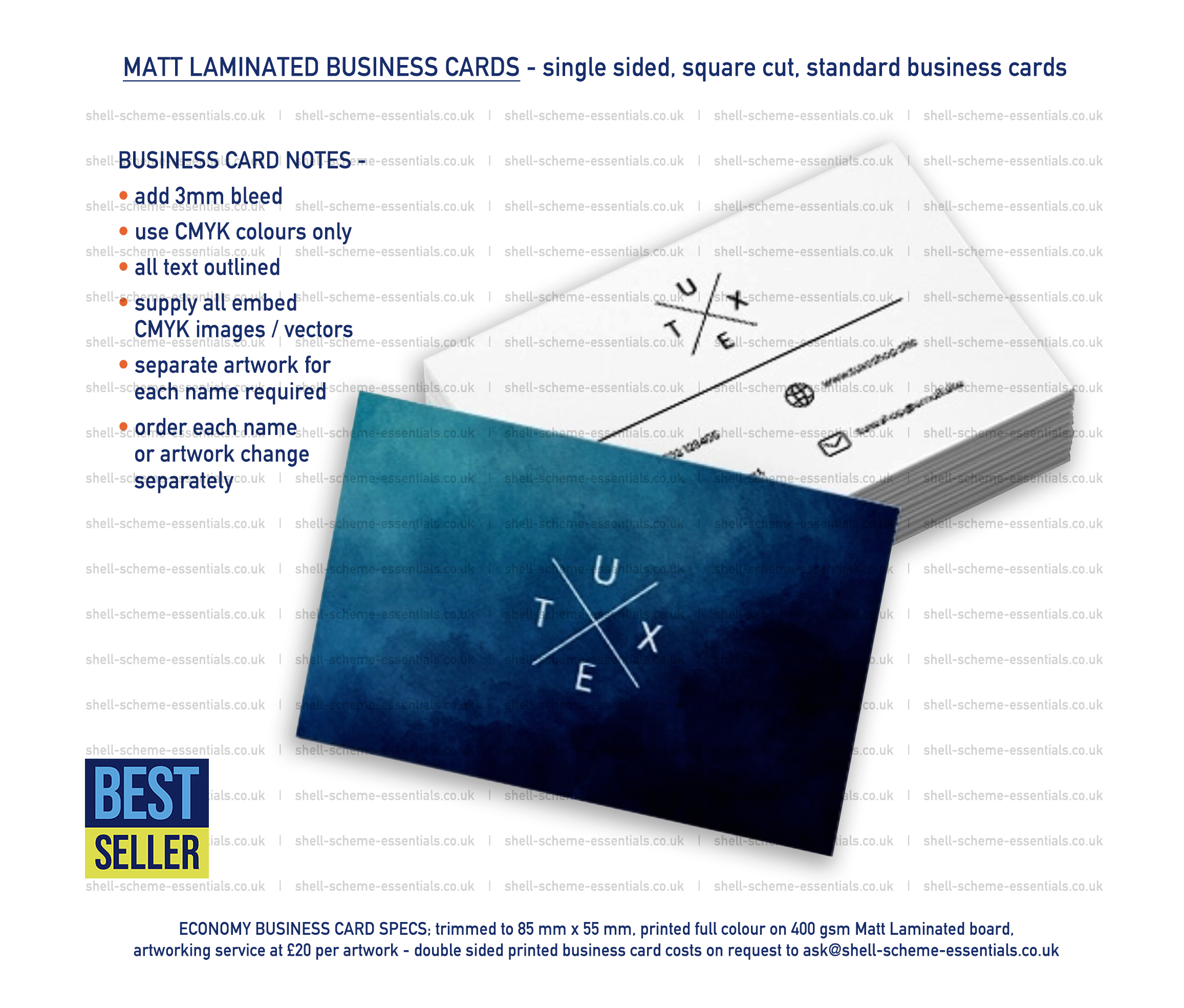 Cheap Matt Laminated Business Cards