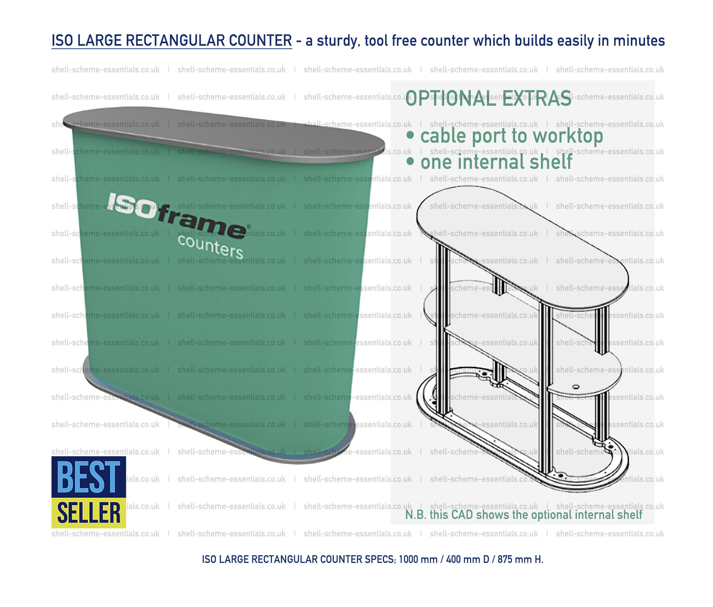 ISO Frame Large Rectangular Exhibition Counter