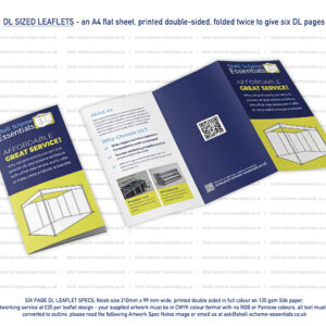 6 Page DL Printed Leaflets