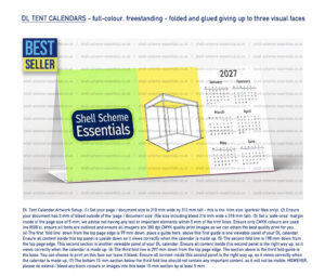 Full colour custom DL Tent Calendars
