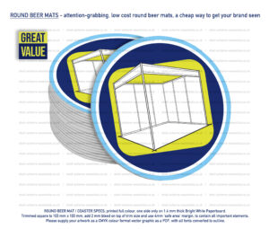 Printed Round Beer Mats
