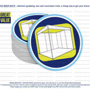 Printed Round Beer Mats