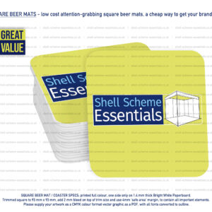 Printed Square Beer Mats